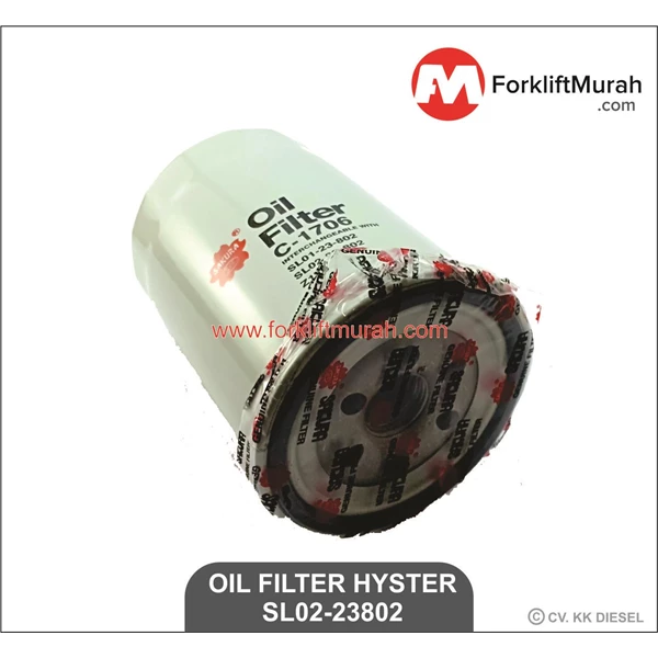 OIL FILTER HYSTER FORKLIFT MITSUBISHI PART NO SL02-23802 -- 32B40-10100-G